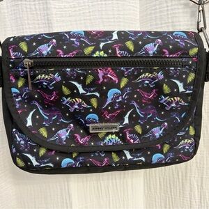 Sipsey Wilder Stride Black Dinosaur Print Crossbody Bag
